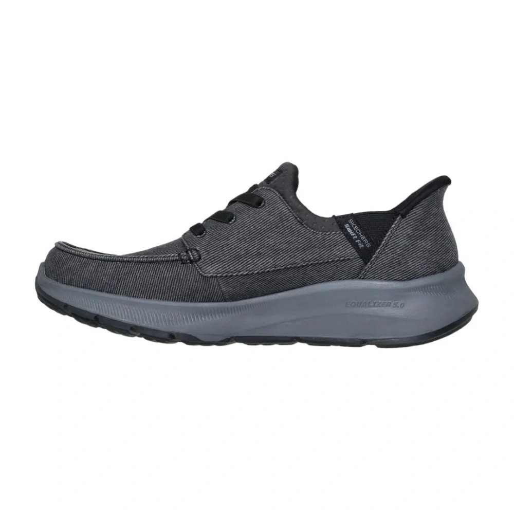 🛑STOP🛑Skechers Men's Shoe Swift Fit Hands Free Lace Up Moc Toe Blk Sz 12 No Box - Picture 6 of 10